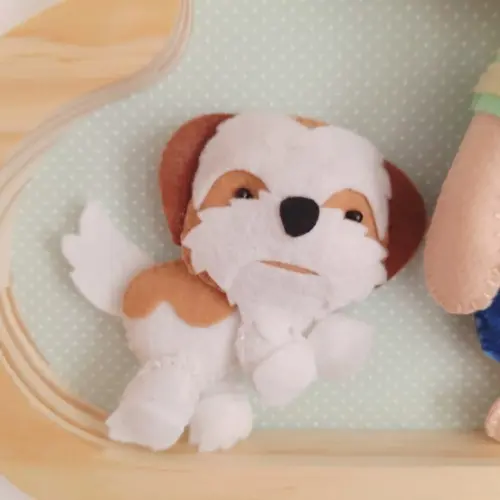 Porta de Maternidade - Menininho e Cachorrinho