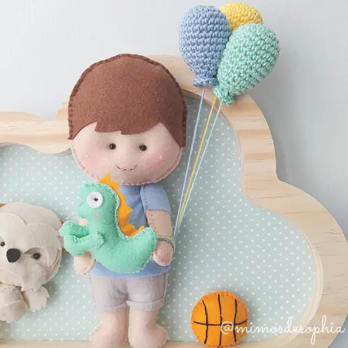 Porta de Maternidade - Menininho Basquete e Cachorrinho