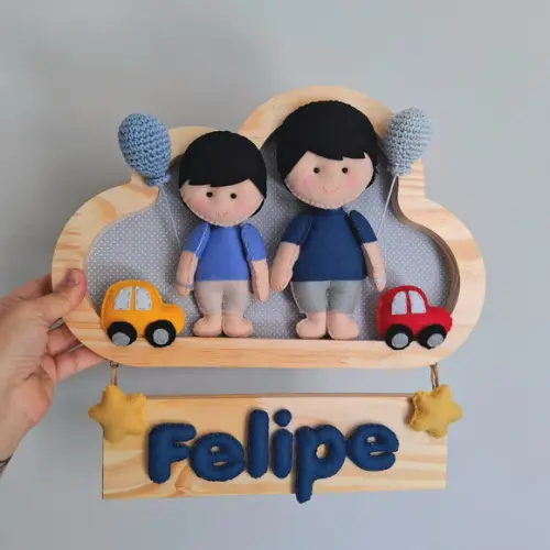 Porta de Maternidade - Menininhos e Carrinhos