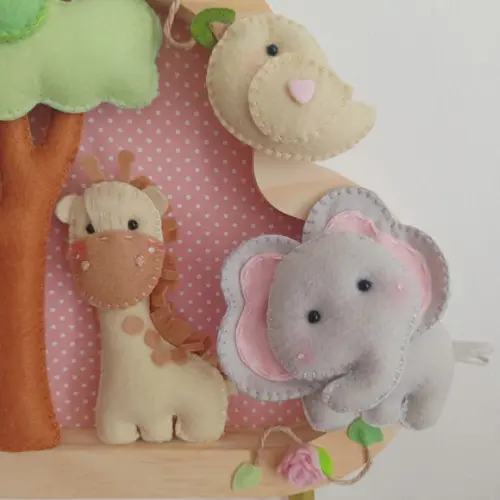 Porta de Maternidade - Safari Baby com Árvore