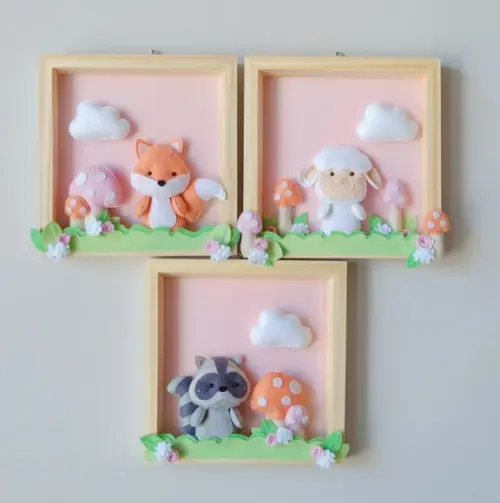 Trio de Quadrinhos - Bichinhos da Floresta