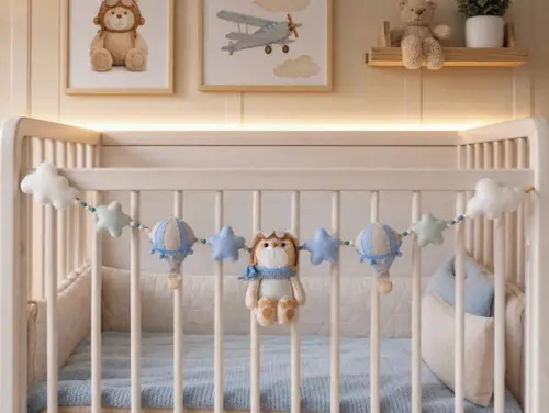 Varal Decorativo para Berço Ursinho Aviador