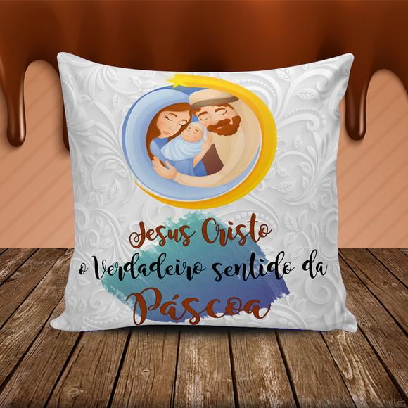 Almofada Jesus Cristo É a Verdadeira Páscoa Fé Jesus