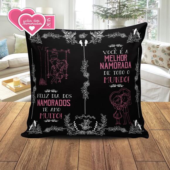 Almofada namorados chalkboard melhor namorada do mundo