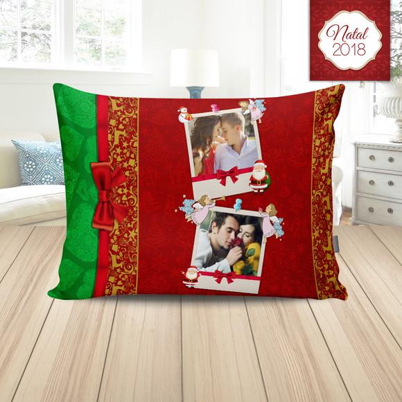 Almofada natal lembrança de natal personalizada com foto