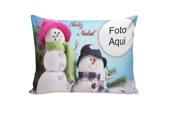 Almofada natal lembrança natal personalizada com foto
