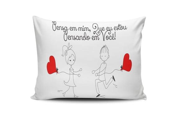 Almofada Pensa em Mim que Estou pensando em Você