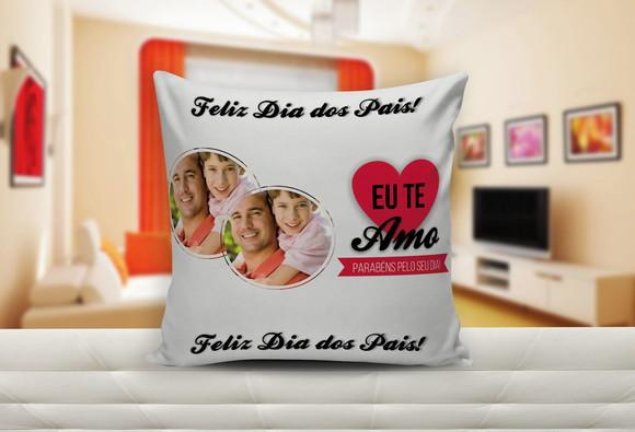 Almofada Pai feliz dia dos pais eu te amo presente pai