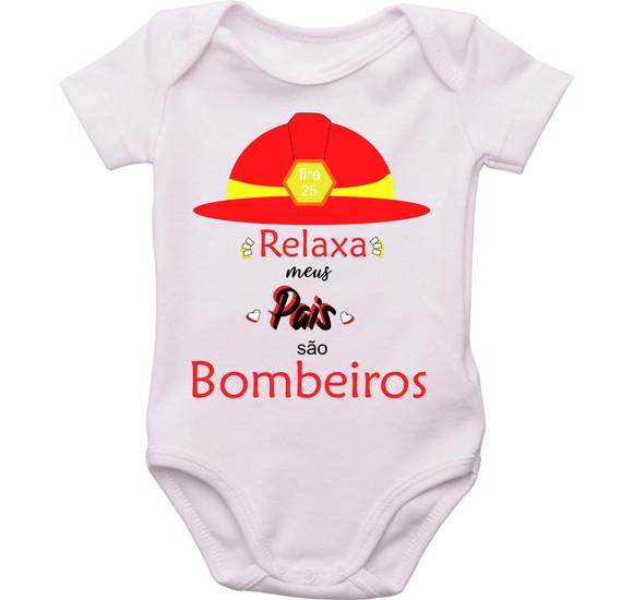 body relaxa meus pais são bombeiros bori bebê personalizado
