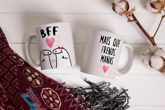 Caneca Amigas Personalizada Lembrança Presente Amizade