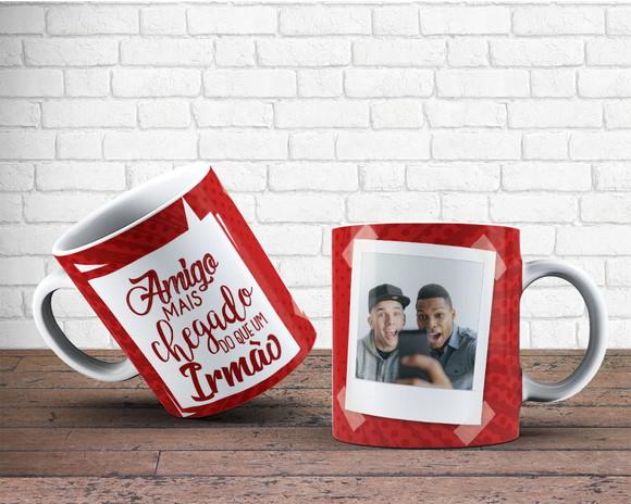 caneca amigo personalizada foto amigos mais chegados