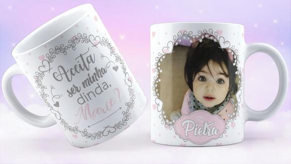 caneca batizado Presente dinda ou dindo convite batismo foto