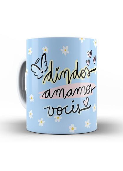 caneca batizado Presente dindos amamos vocês