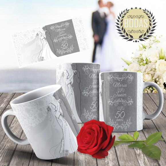 Caneca Bodas de Casamento Aniversário Casamento Bodas de Cas