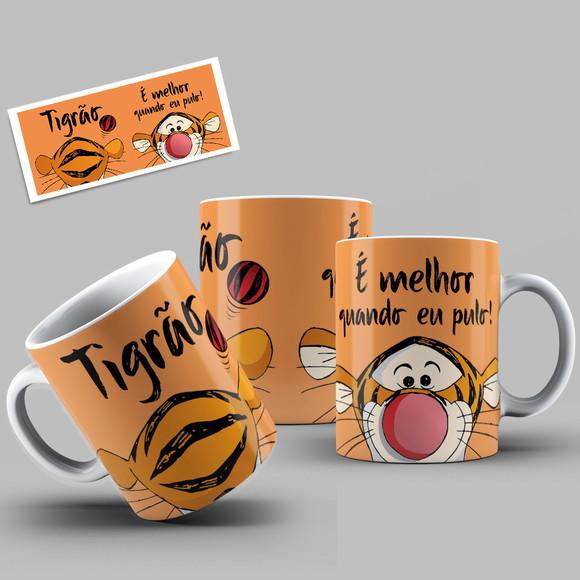Caneca Cerâmica Personalizada Tigrão Turma do Pooh Caneca