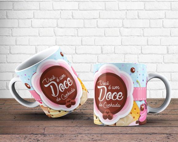 Caneca cunhada doce de cunhada lembrança cunhada