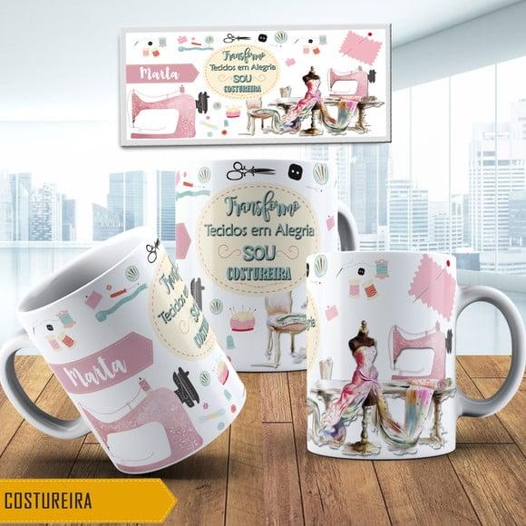 Caneca costureira presente costureira lembrança costureira