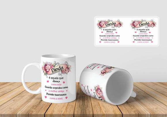 caneca dinda Presente dinda dinda é aquela presente dinda
