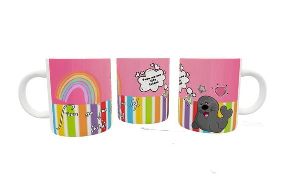 Caneca deboche foca na sua vida caneca divertida indelicada