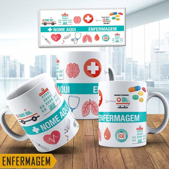 Caneca Enfermagem Enfermeiro Enfermeira