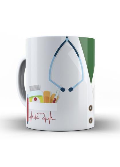 Caneca Doutor Médico Medicina Profissão Médico Jaleco Verde