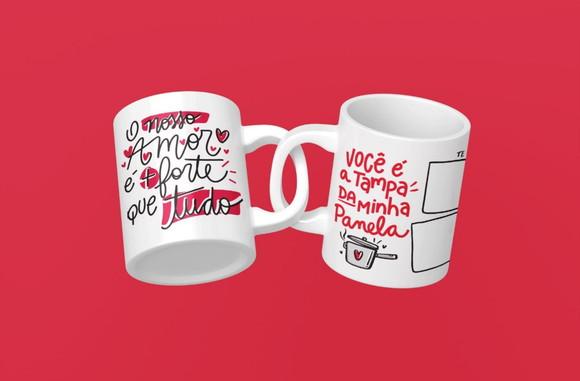 Caneca eu amo você presente personalizado com foto amor