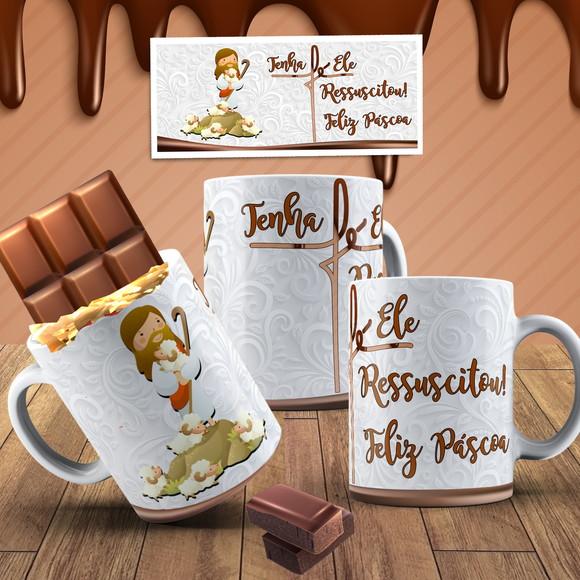 Caneca Fé Ele Ressuscitou Páscoa Evangélico Presente Páscoa