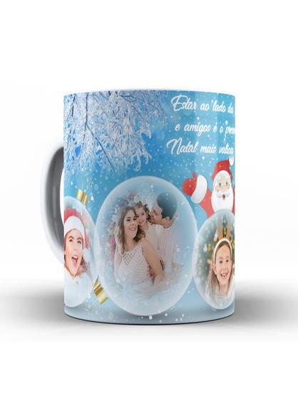 Caneca Feliz natal com fotos Lançamento exclusivo ref 05