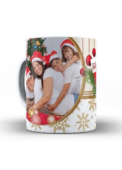 Caneca Feliz natal com fotos Lançamento exclusivo ref 02