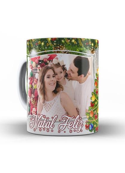 Caneca Feliz natal com fotos Lançamento exclusivo ref 04