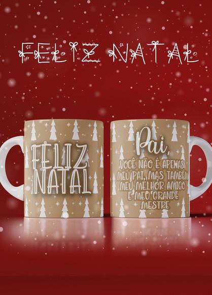 Caneca Feliz Natal Papai Caneca Presente de Natal Exclusivo