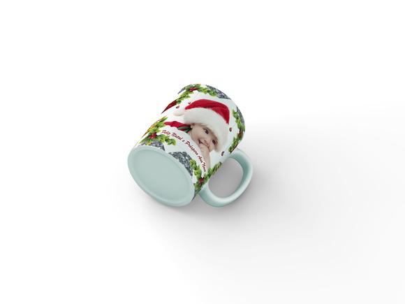 Caneca Feliz natal e próspero ano novo com sua foto