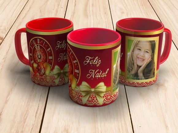 Caneca feliz natal presente natal lembrança natal
