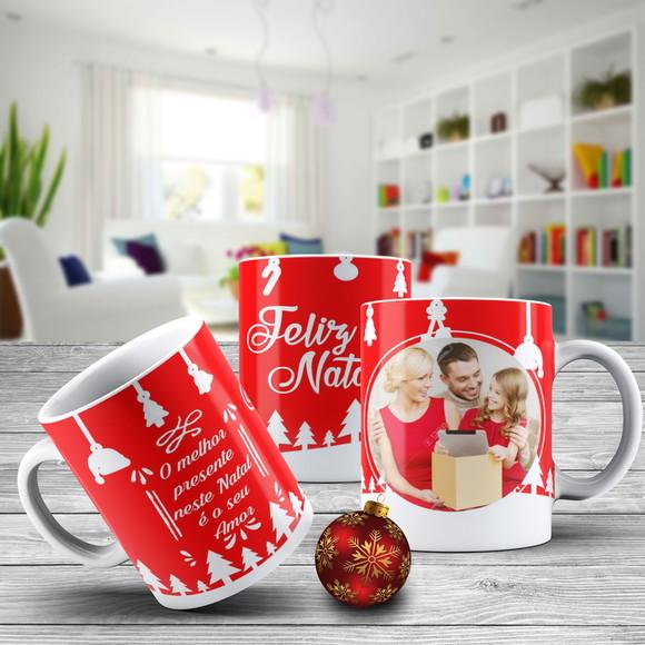 Caneca Feliz natal presente de natal lembrança natalina