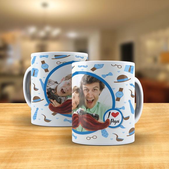 caneca foto I love Pai dia dos pais presente