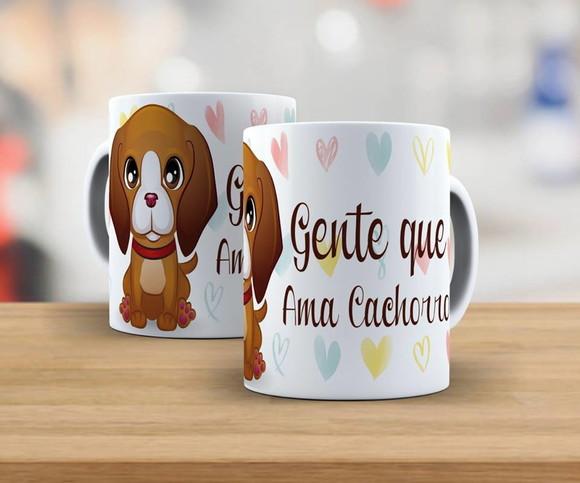 Caneca gente que ama cachorro pets