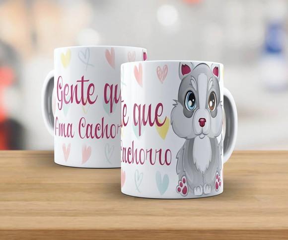 Caneca gente que ama cachorro pets