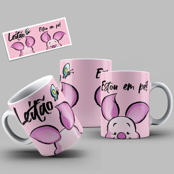caneca leitão turma do pooh caneca colecionável
