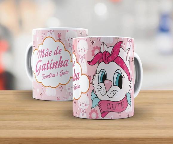 Caneca Mãe de gatinha também é gata