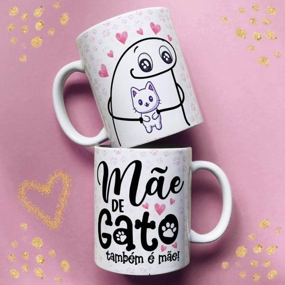 Caneca Mãe de gato caneca meme flork mãe de pet