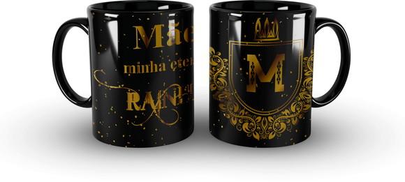 Caneca Mãe minha eterna rainha preta
