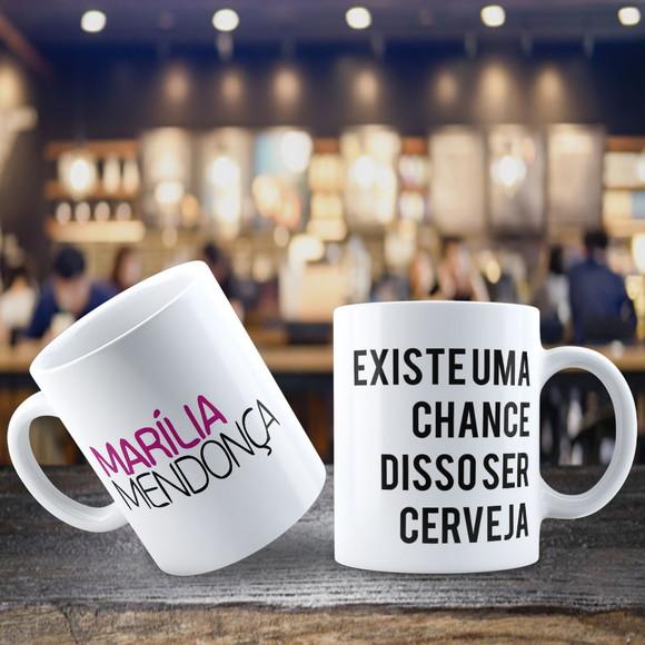 Caneca marilia mendonça uma grande chance disso ser cerveja