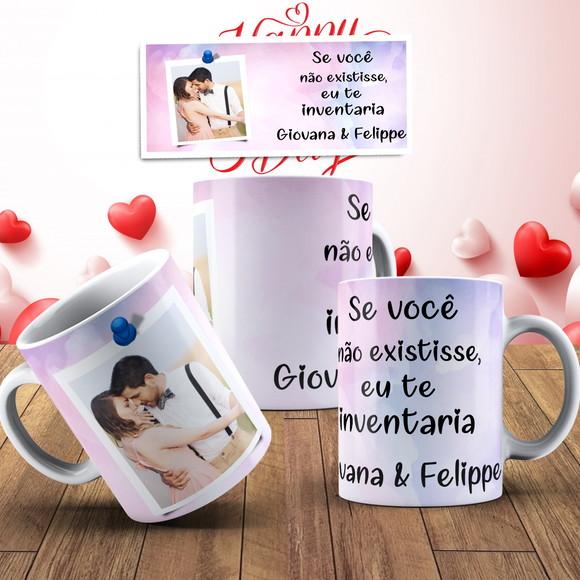 Caneca Namorados se você não existisse eu te inventaria foto
