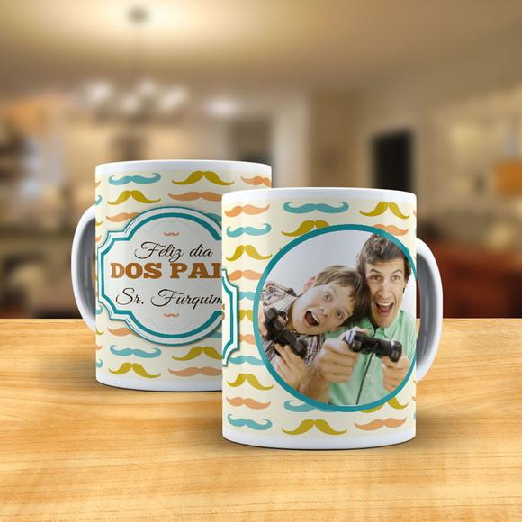 caneca pai bigode feliz dia dos pais