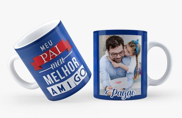 Caneca Pai Foto Dia dos Pais Presente Personalizado com Foto