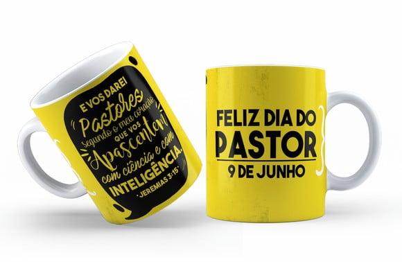 Caneca Pastor presente dia do pastor lembrança evangélica