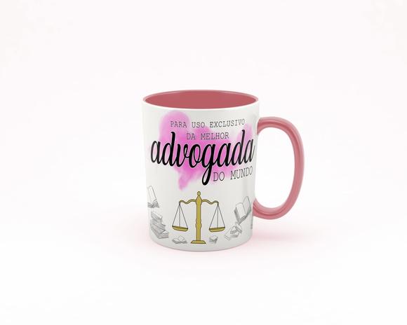 Caneca Personalizada Advogada rosa