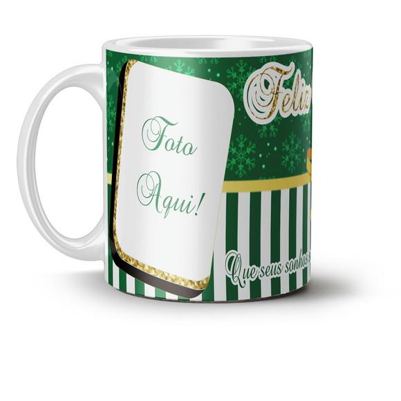 Caneca personalizada com foto Feliz Natal