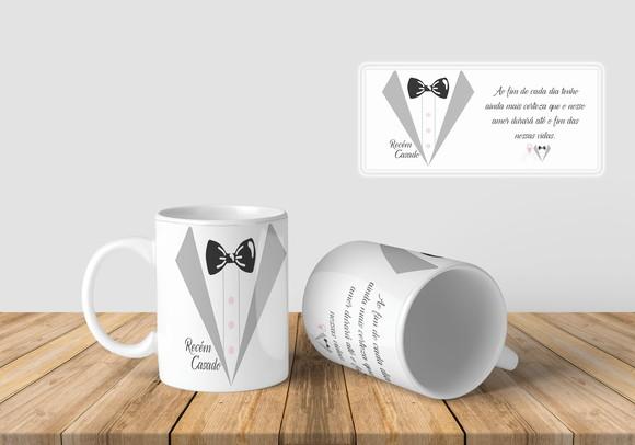 Caneca Personalizada Casamento Lembrança Kit Noivos