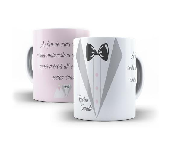 Caneca Personalizada Casamento Lembrança Kit Noivos